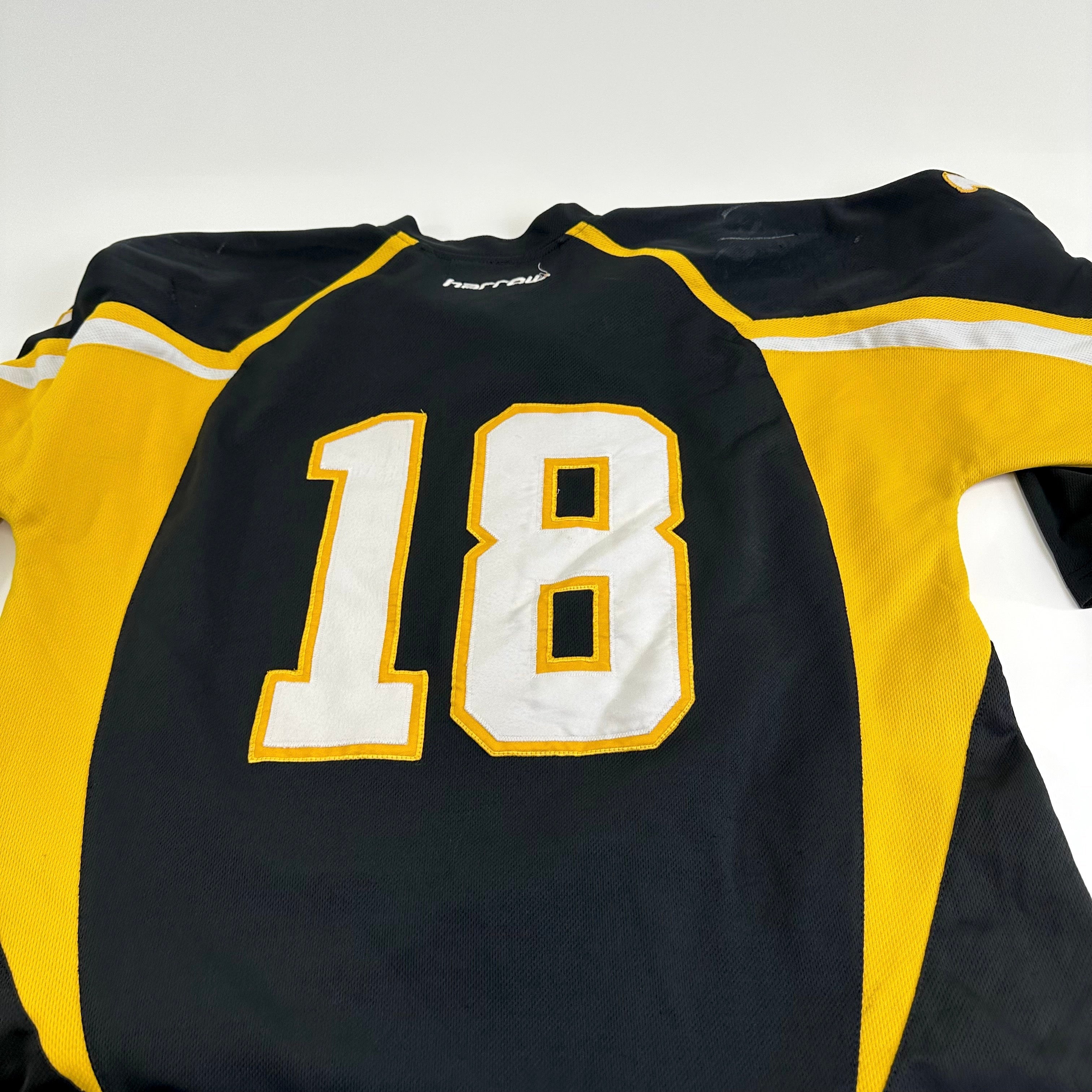 Used Adrian College Black Harrow Mens Game Jersey | Size XL | #18