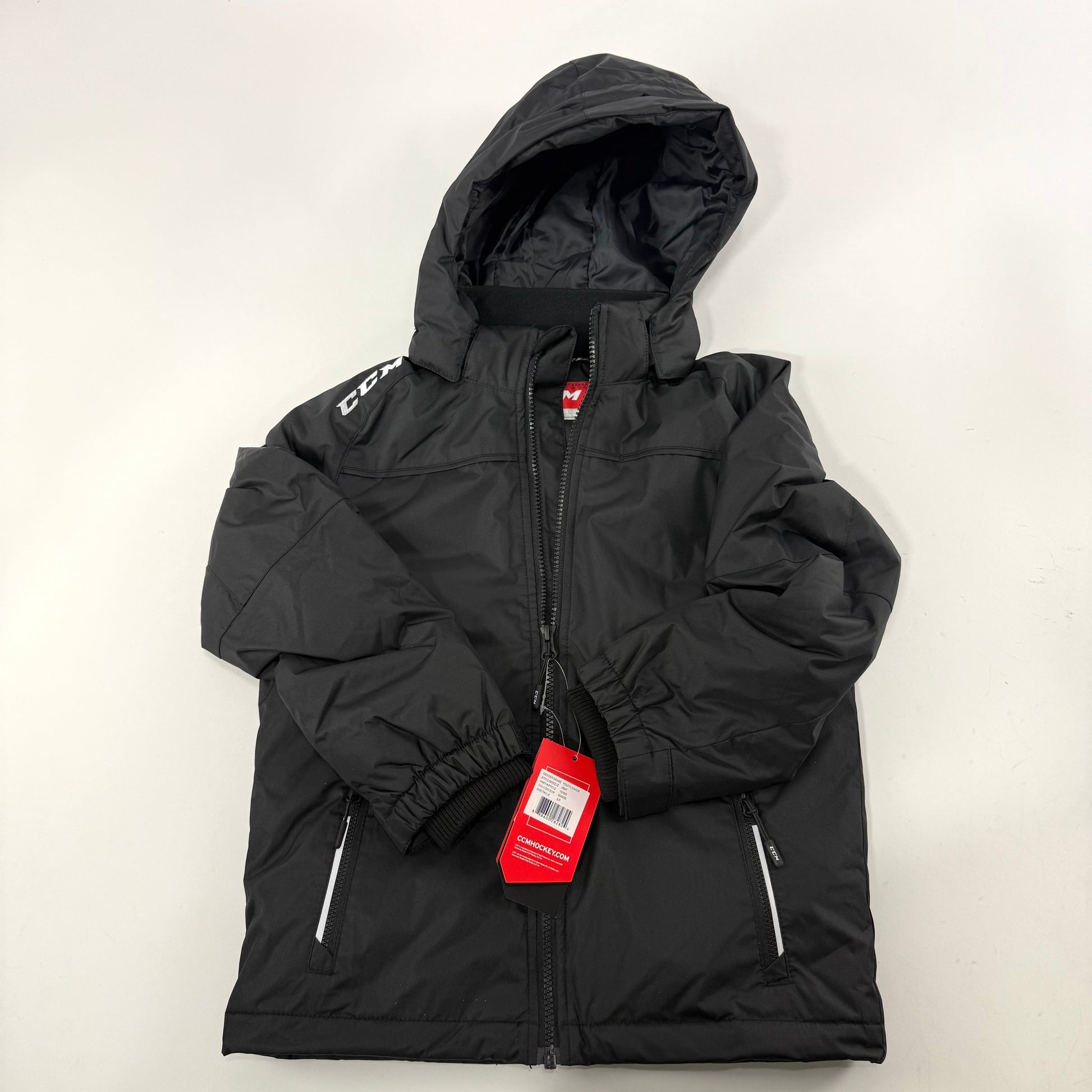New Black CCM Youth Team Winter Jacket | Youth S | #888600282824 - Top Flight Hockey
