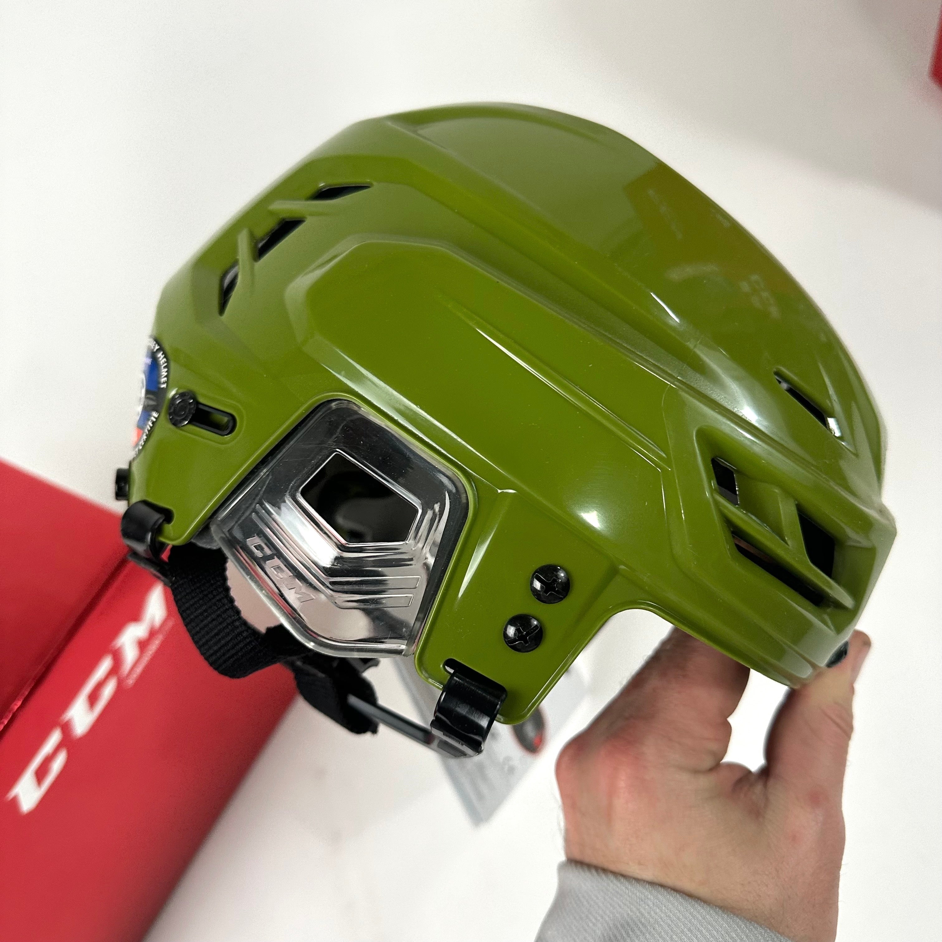 Brand New CCM Resistance Helmet in Box - Khaki - Small - #CCM374