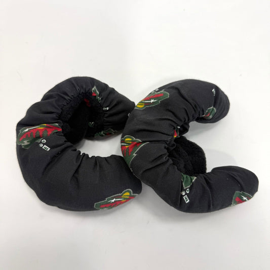 Used Black Minnesota Wild Skate Soakers - Senior
