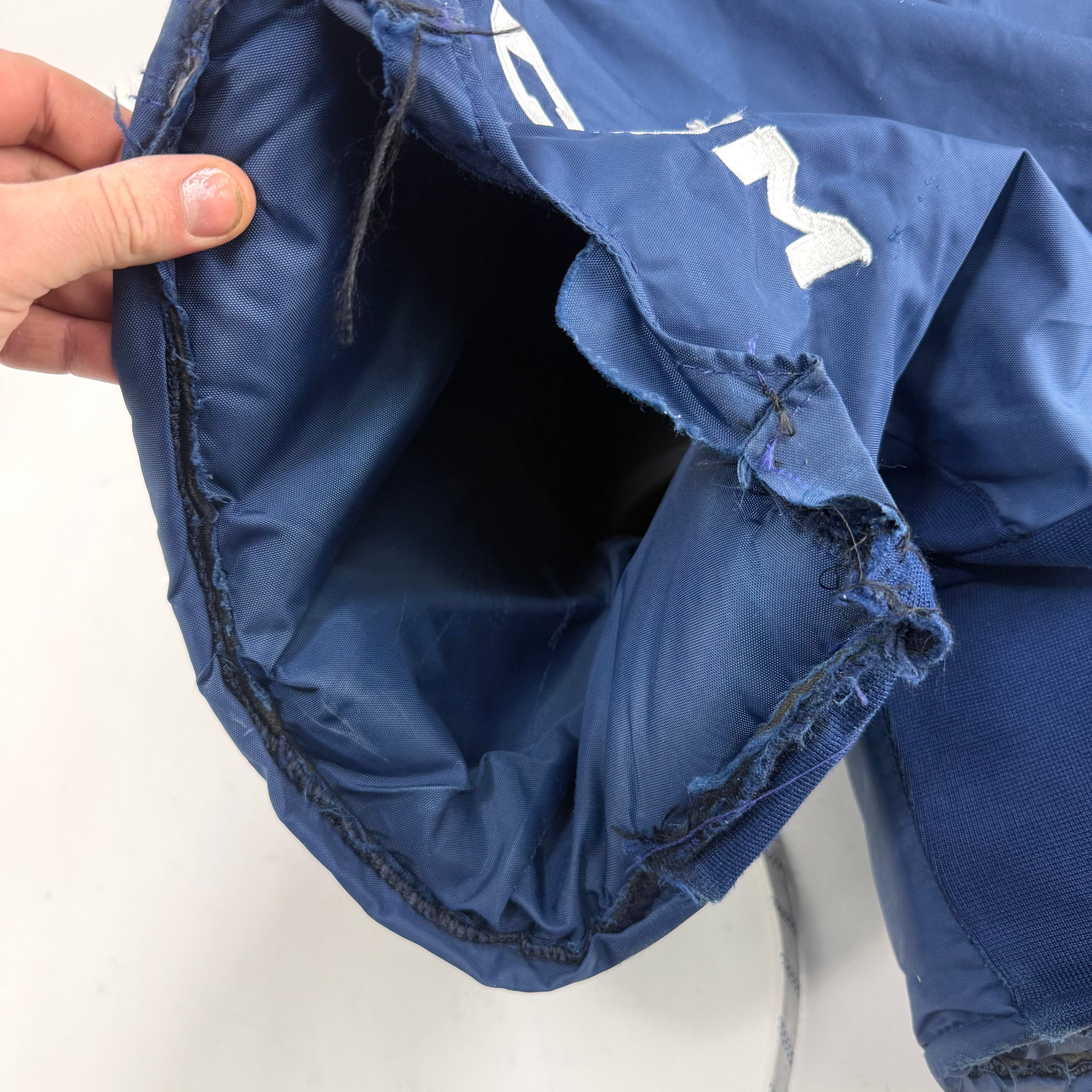 Used STL Blues Navy CCM HPG14A Goalie Pants - Fit 2 - #J631 - Top Flight Hockey