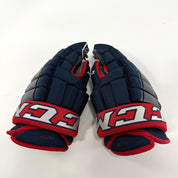 Used Columbus Blue Jackets CCM HG97 Gloves | 14" | U165 - Top Flight Hockey