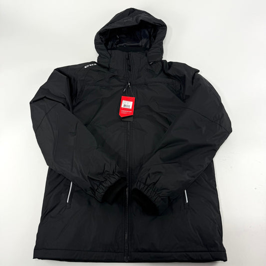 New Black CCM Mens Team Winter Jacket | Senior Small | #888600282701