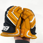 New Black/Yellow Bauer Vapor X100 Gloves | 13" | U341 - Top Flight Hockey