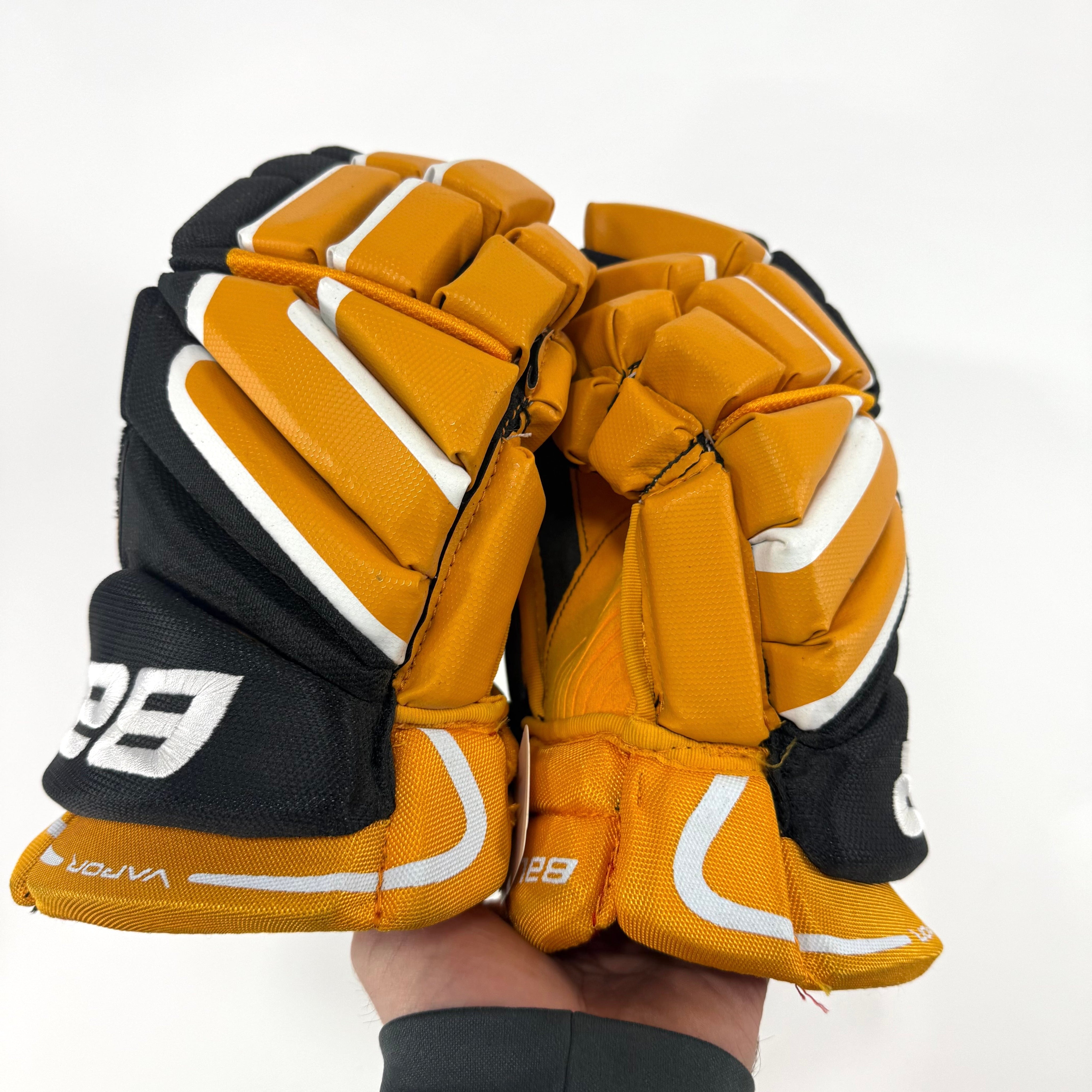 New Black/Yellow Bauer Vapor X100 Gloves | 13" | U341 - Top Flight Hockey