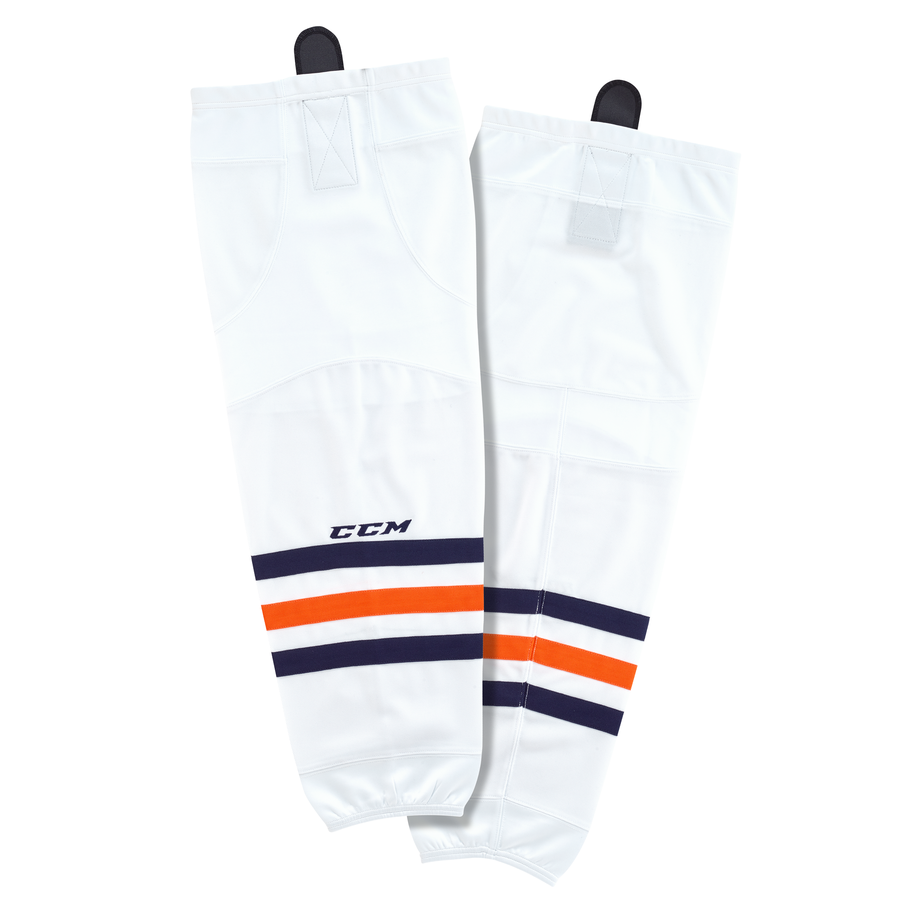 Brand New - Edmonton Oilers Away CCM Quicklite 8000 Hockey Socks - Junior - Top Flight Hockey