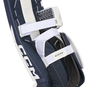 New CCM White E Flex 6.9 Goalie Leg Pads | 33+1" | #191520631574 - Top Flight Hockey