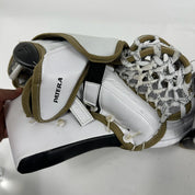 Used Vegas Knights White and Gold Hyperlite 2 Glove and Blocker | Regular | Patera