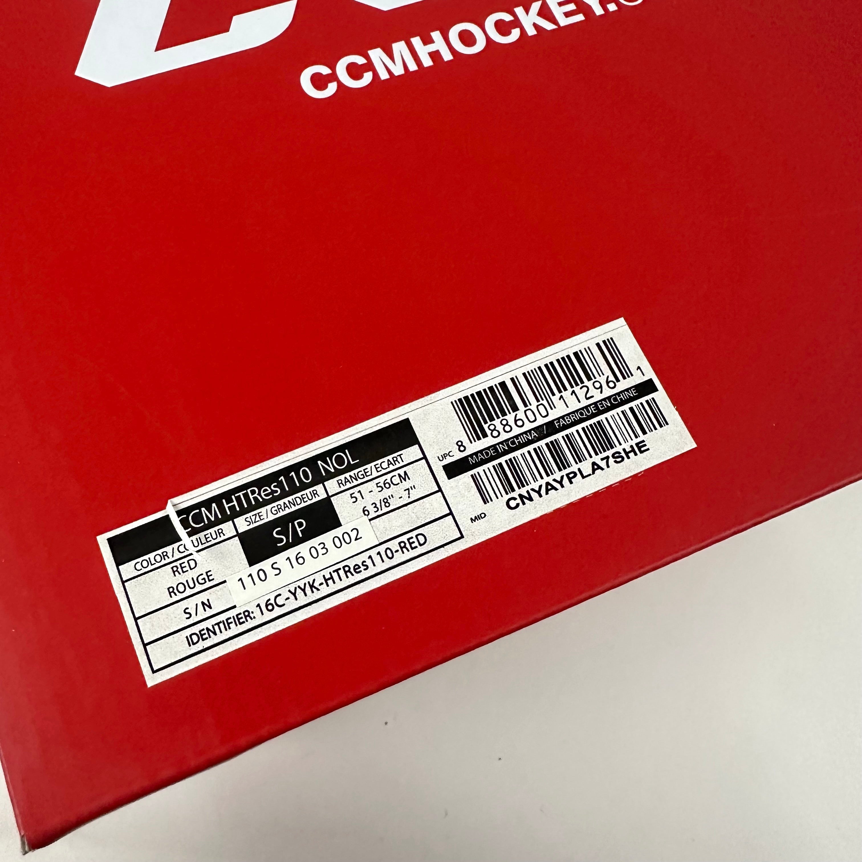 Brand New Resistance 110 Helmet In Box - Red - Small - #CCM369 - Top Flight Hockey