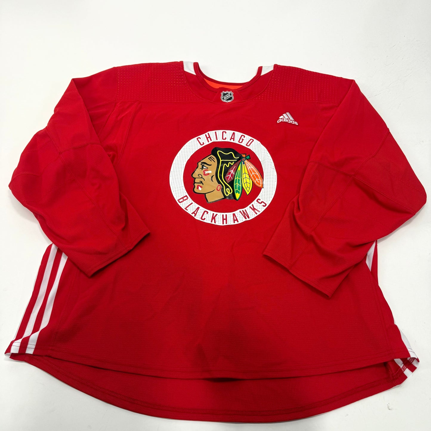 Used Red Chicago Blackhawks Adidas MIC Practice Jersey | Size 60