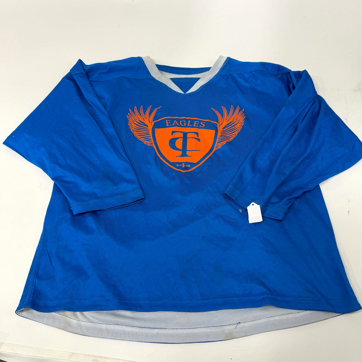 Used Royal and White Reversible TC Eagles Practice Jersey | Medium/Large | AB167 - Top Flight Hockey