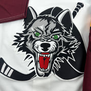 Brand New Home Authentic Chicago Wolves AHL Quicklite Game Jersey - MIC Made in Canada