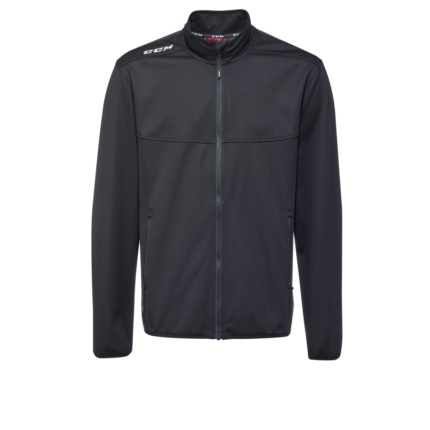 New CCM Black Team Softshell Jacket | Senior S | #191520297336 - Top Flight Hockey