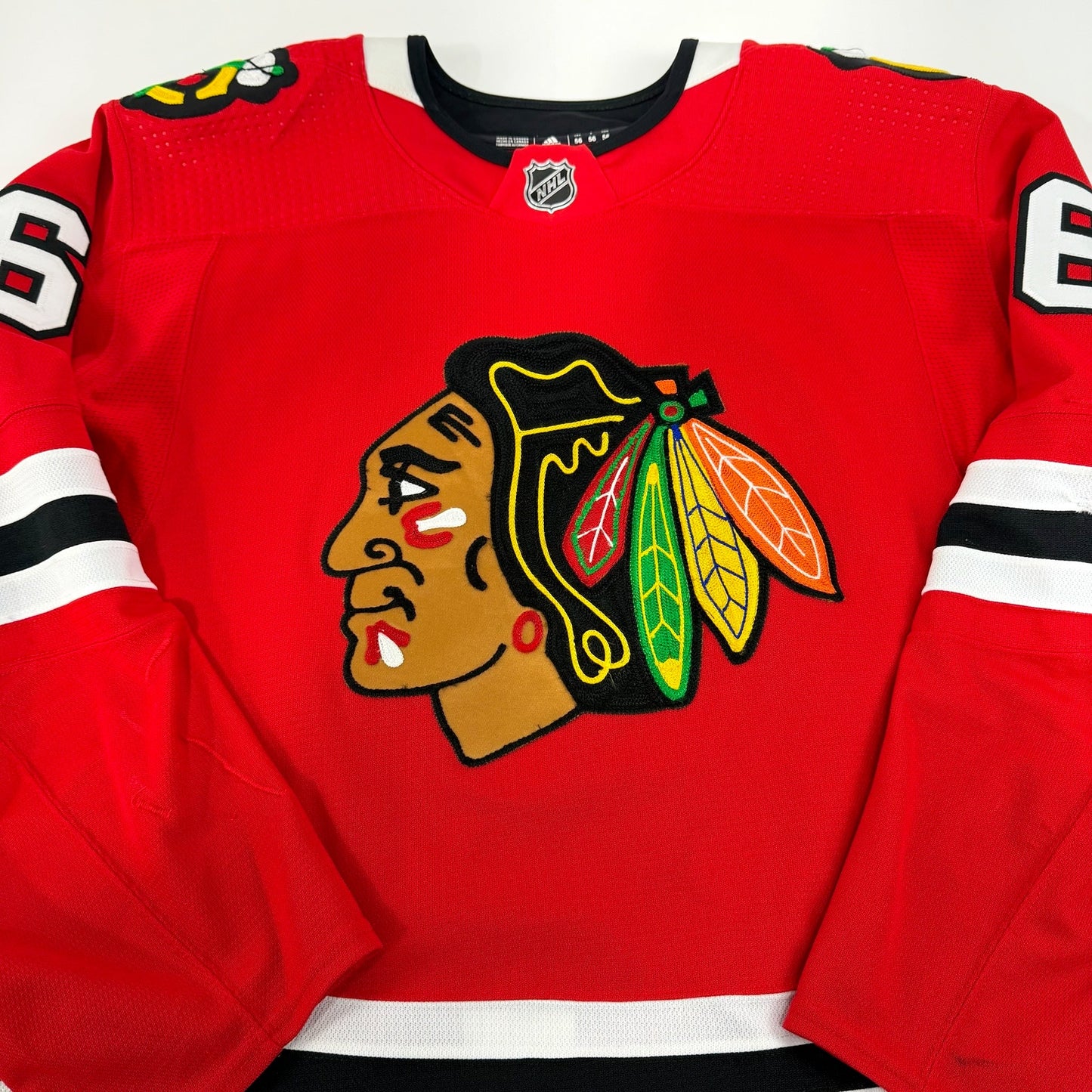 Jake McCabe #6 Home Chicago Blackhawks Game Worn Jersey 2022-2023, Set 1 | Size 56 | 8268-25481