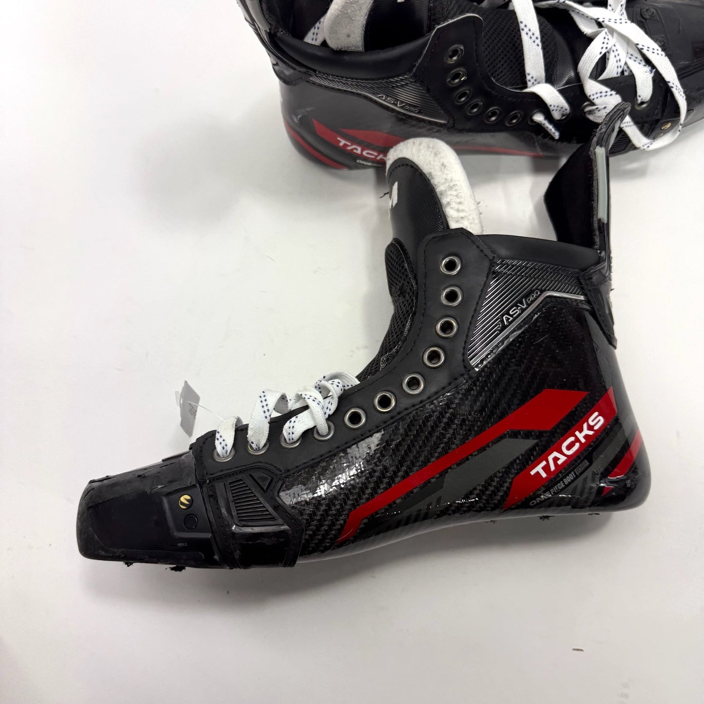 Used Red CCM Tacks ASV Pro Skate Boots | 11 1/2 D | Seth Jones Chicago Blackhawks | BH381