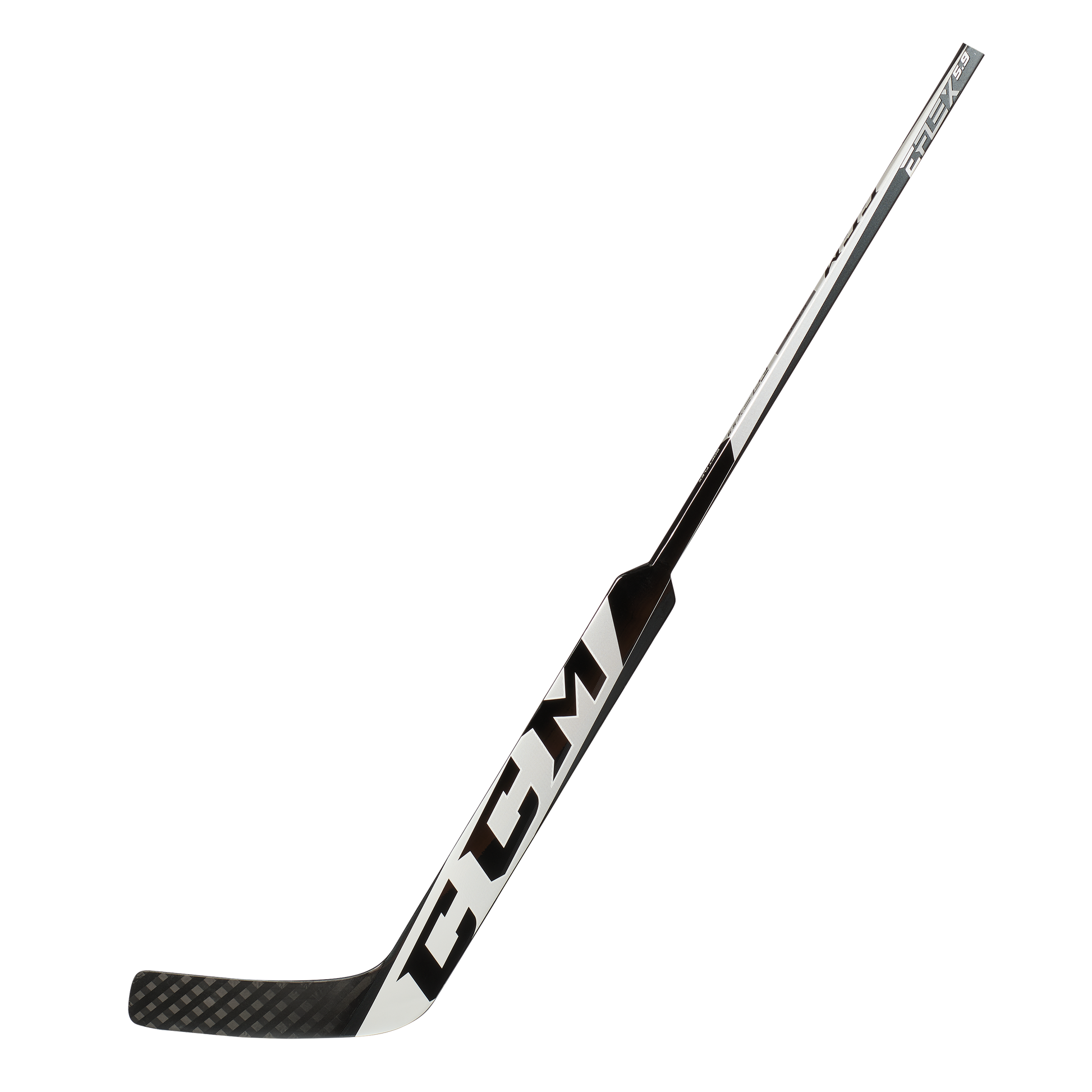 New Full Right CCM Black/White E Flex 5.9 Goalie Stick | P4 Curve 25" | #191520207274 - Top Flight Hockey