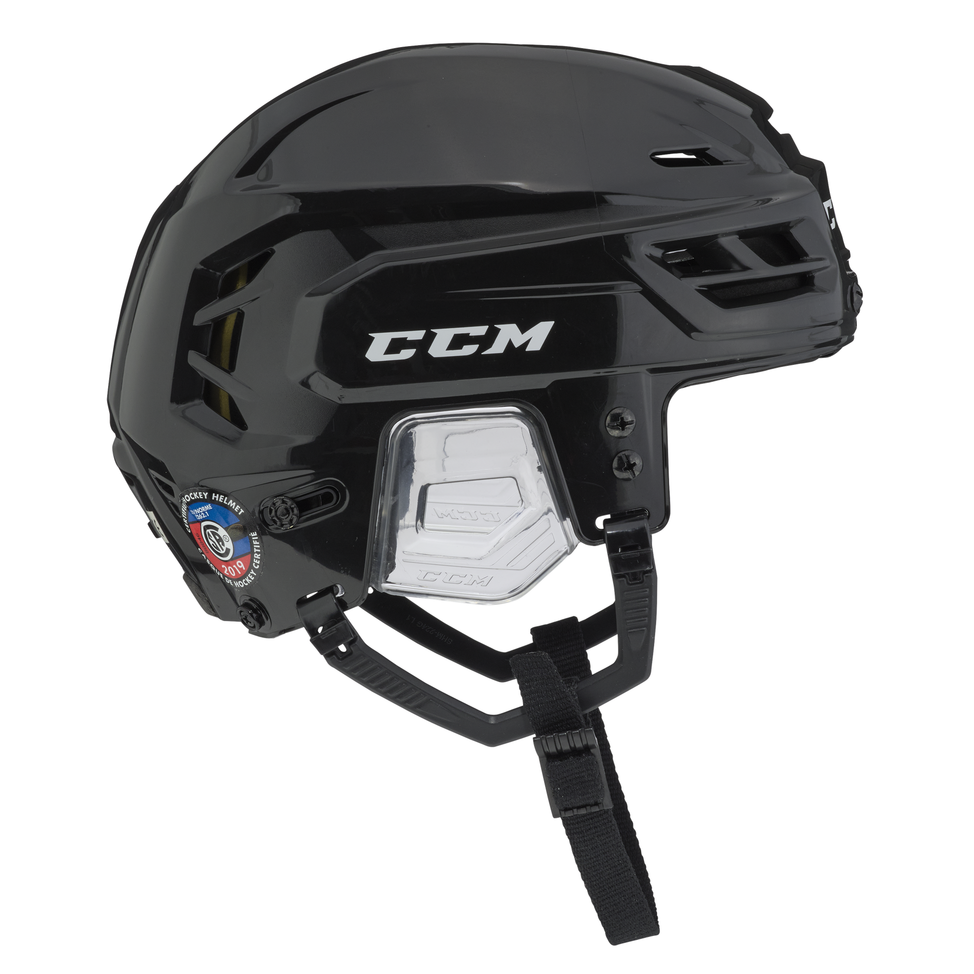 New Black Senior Small CCM Tacks 310 Helmet Retail - Top Flight Hockey