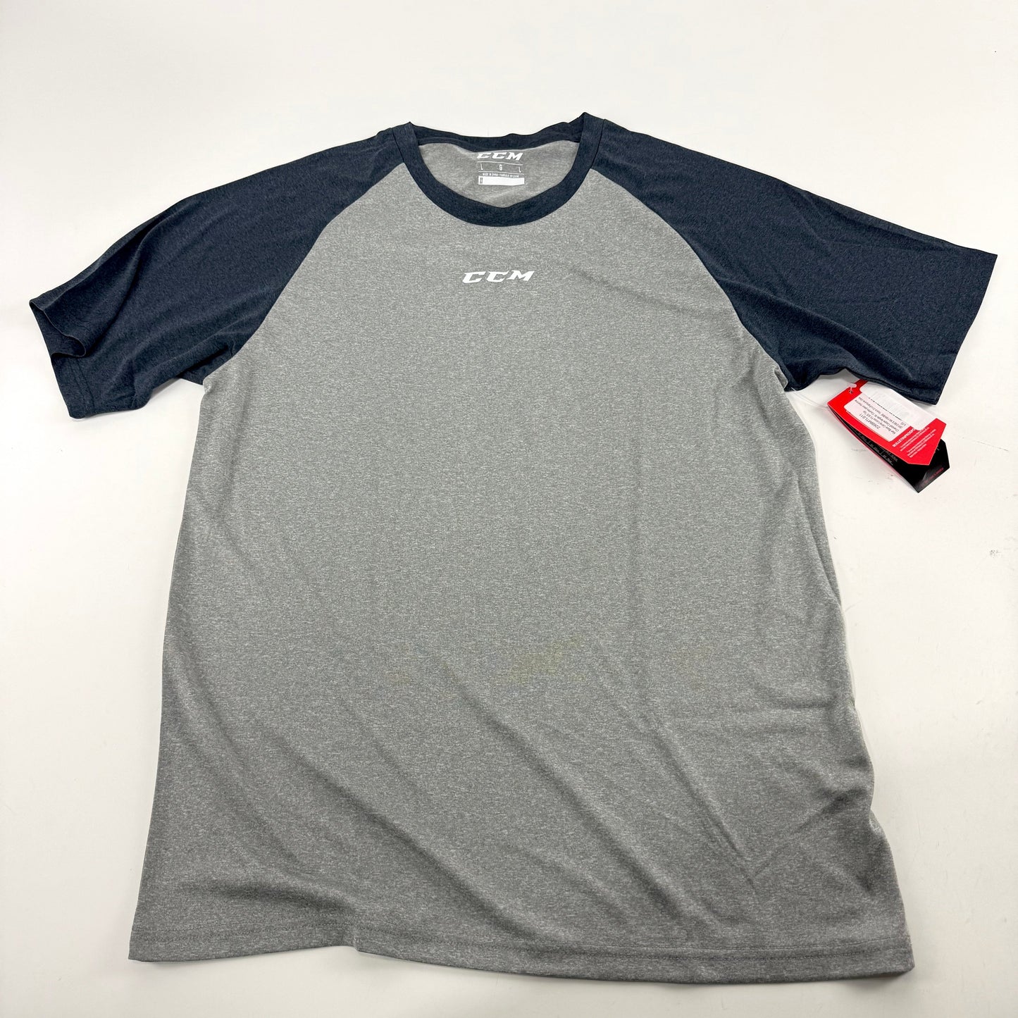 New CCM Mens Basecamp Two Tone Short Sleeve | Grey/Navy | Senior M #191520510855 - Top Flight Hockey