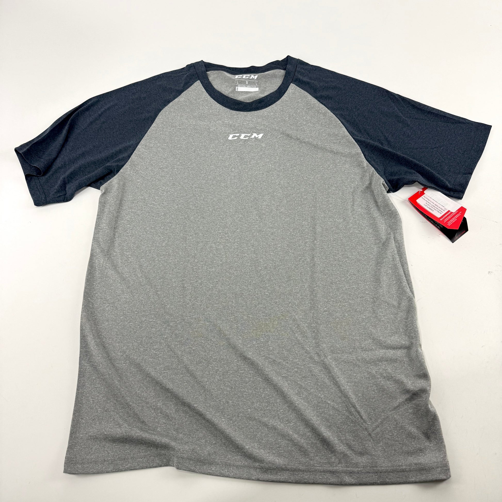 New CCM Mens Basecamp Two Tone Short Sleeve | Grey/Navy | Senior M #191520510855 - Top Flight Hockey