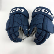 Used Navy CCM HG12 Gloves | 14" | D370