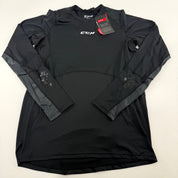 New Black CCM Mens Baselayer Long Sleeve Top with Gel | Senior L | #191520510251 - Top Flight Hockey