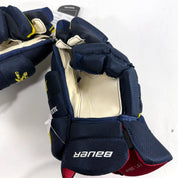 New Navy and Yellow Bauer Vapor 1x Pro Lite Gloves | 15" | B585 - Top Flight Hockey