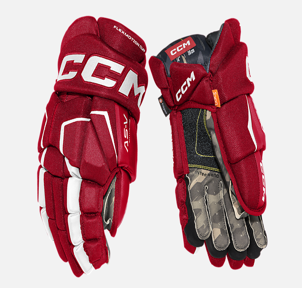 New CCM Red Tacks AS-V Gloves | 10" | #191520442477 - Top Flight Hockey