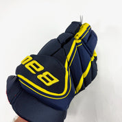 New Navy and Yellow Bauer Vapor 1x Pro Lite Gloves | 15" | B585 - Top Flight Hockey