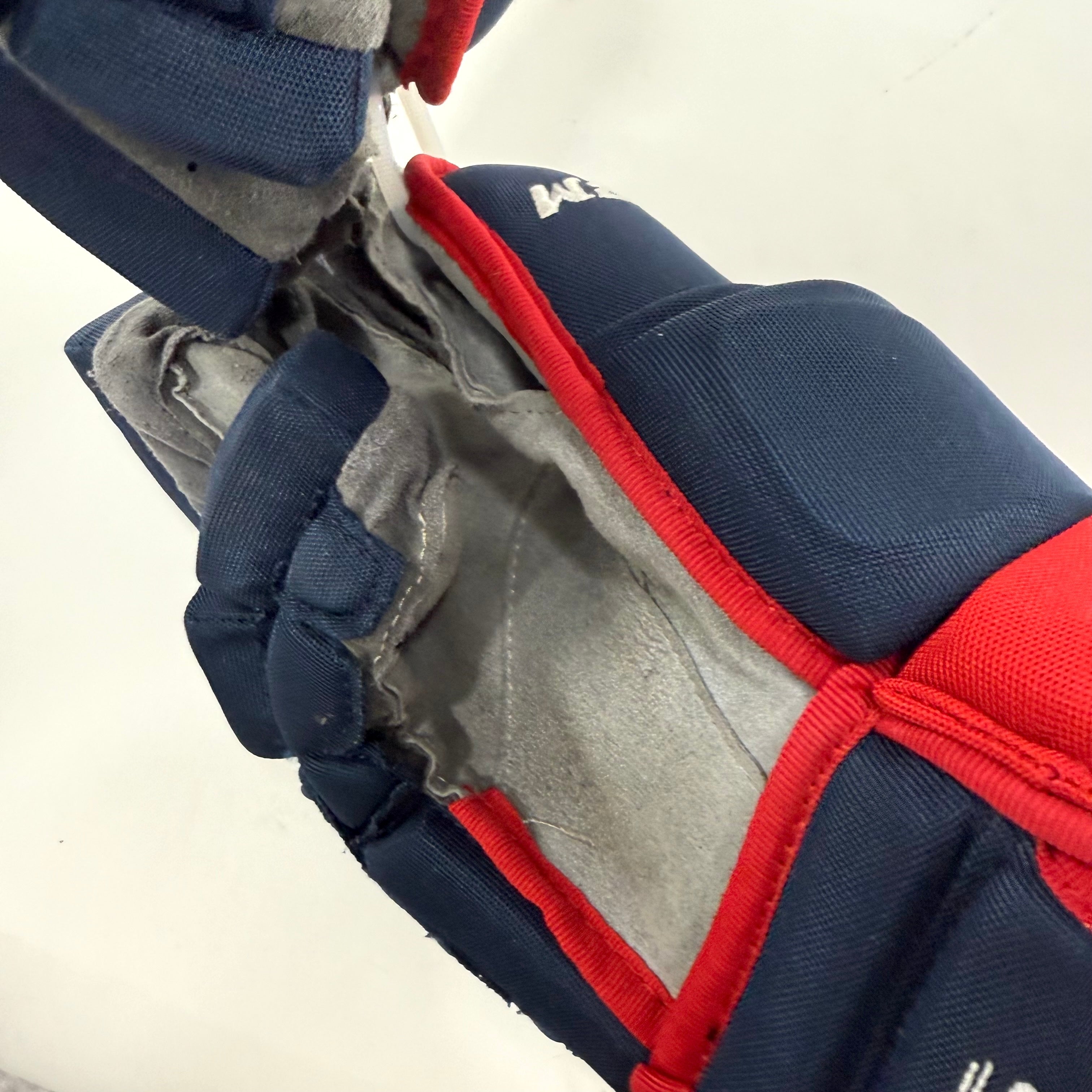 Used Columbus Blue Jackets CCM HG97 Gloves | 14" | U165 - Top Flight Hockey