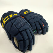 Used Navy STL Blues CCM Jetspeed Pro Gloves | 14" | D174