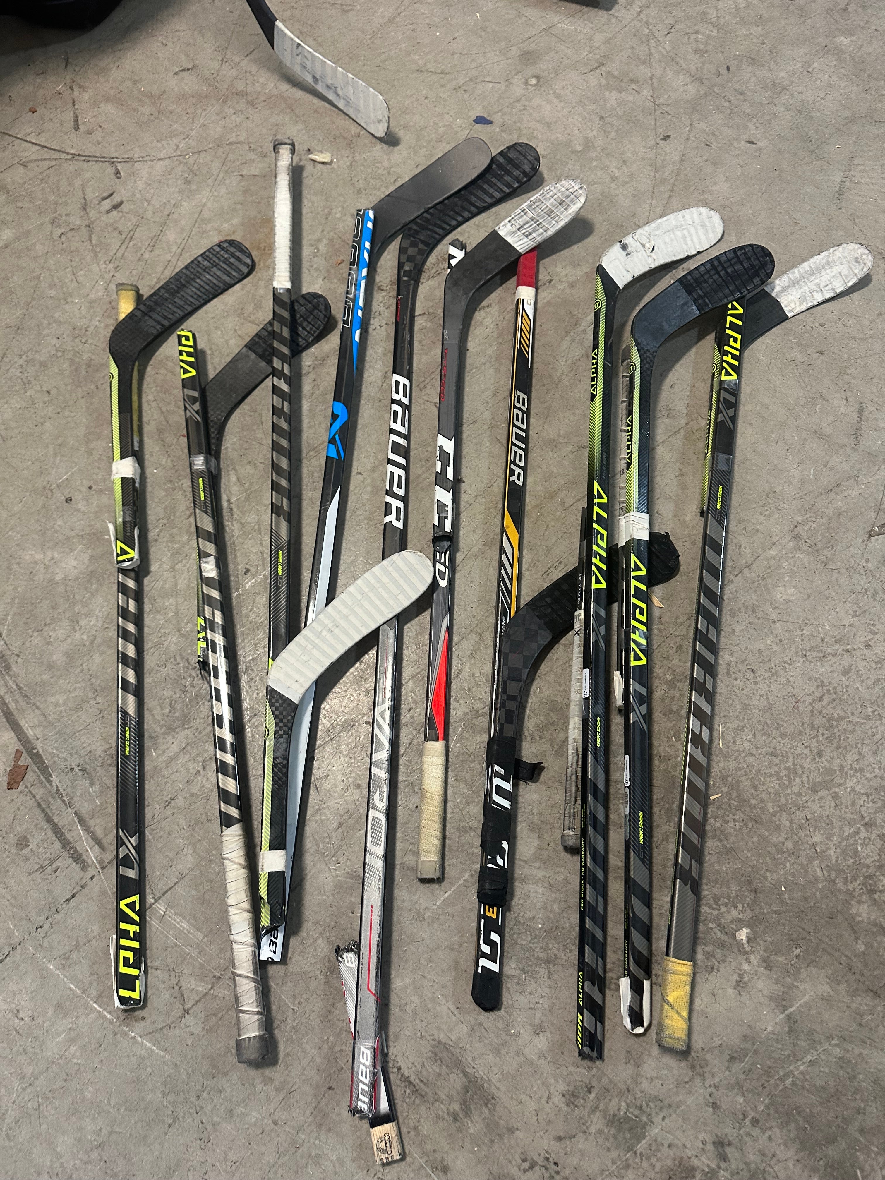 x10 Broken Hockey Sticks for Projects or Repair - Lot 1