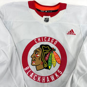 HEALEY #47 - Primegreen White Chicago Blackhawks Camp / Practice Jersey - Adidas MIC Size 58 - Top Flight Hockey