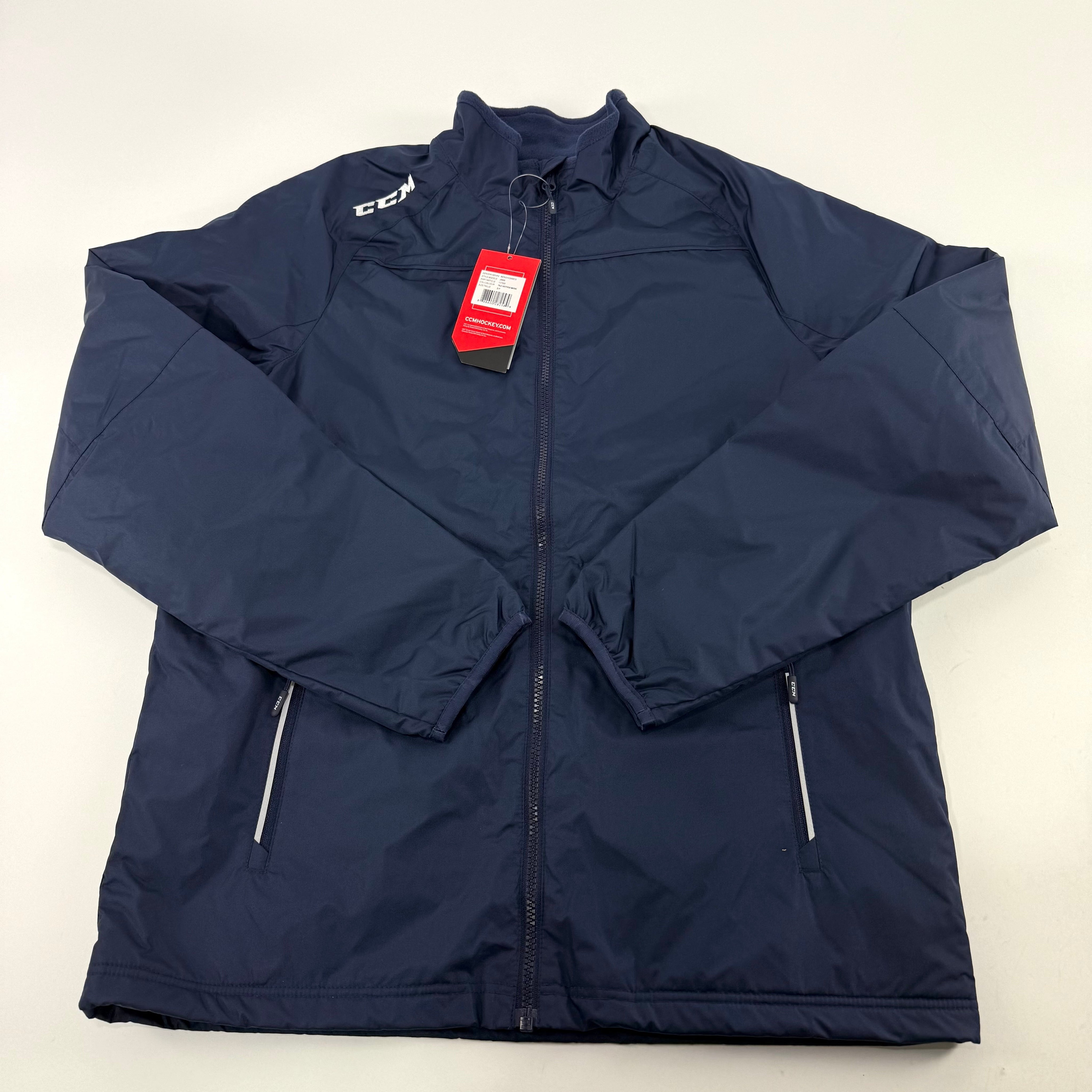 New Navy CCM Adult Team Mid Weight Jacket | Senior S | #888600282589 - Top Flight Hockey
