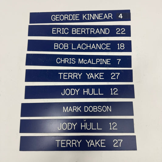Dark Blue Locker Room Nameplates - Unknown Team