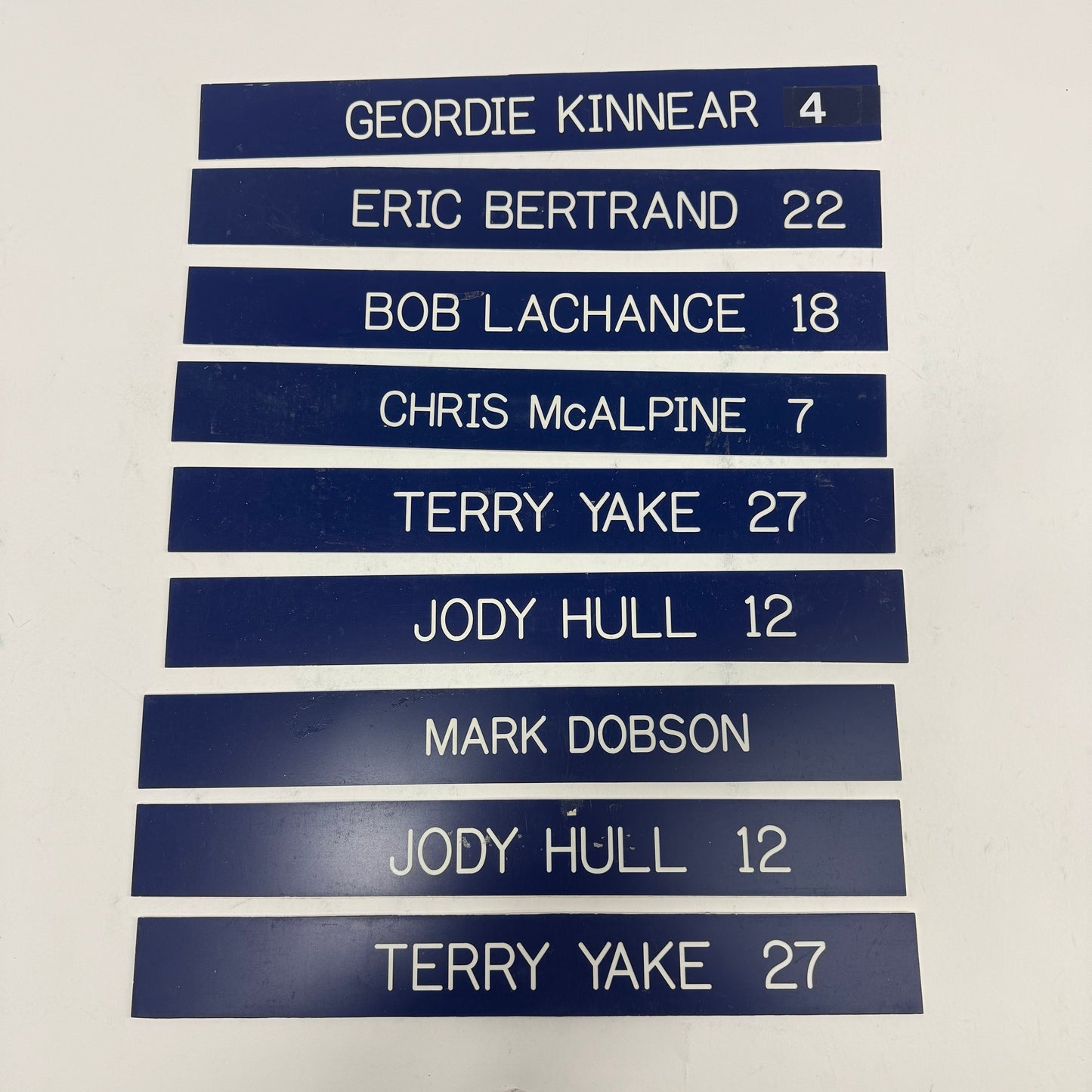 Dark Blue Locker Room Nameplates - Unknown Team