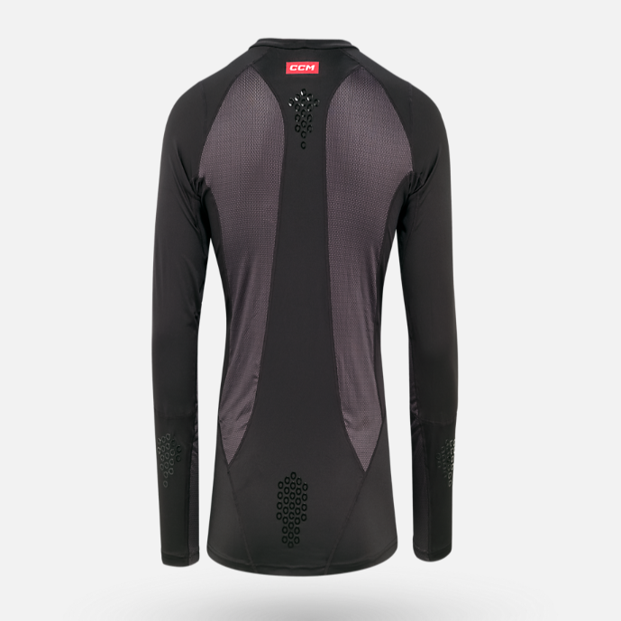 New CCM Black Baselayer Long Sleeve Top with Gel | Youth XL | #191520511043 - Top Flight Hockey