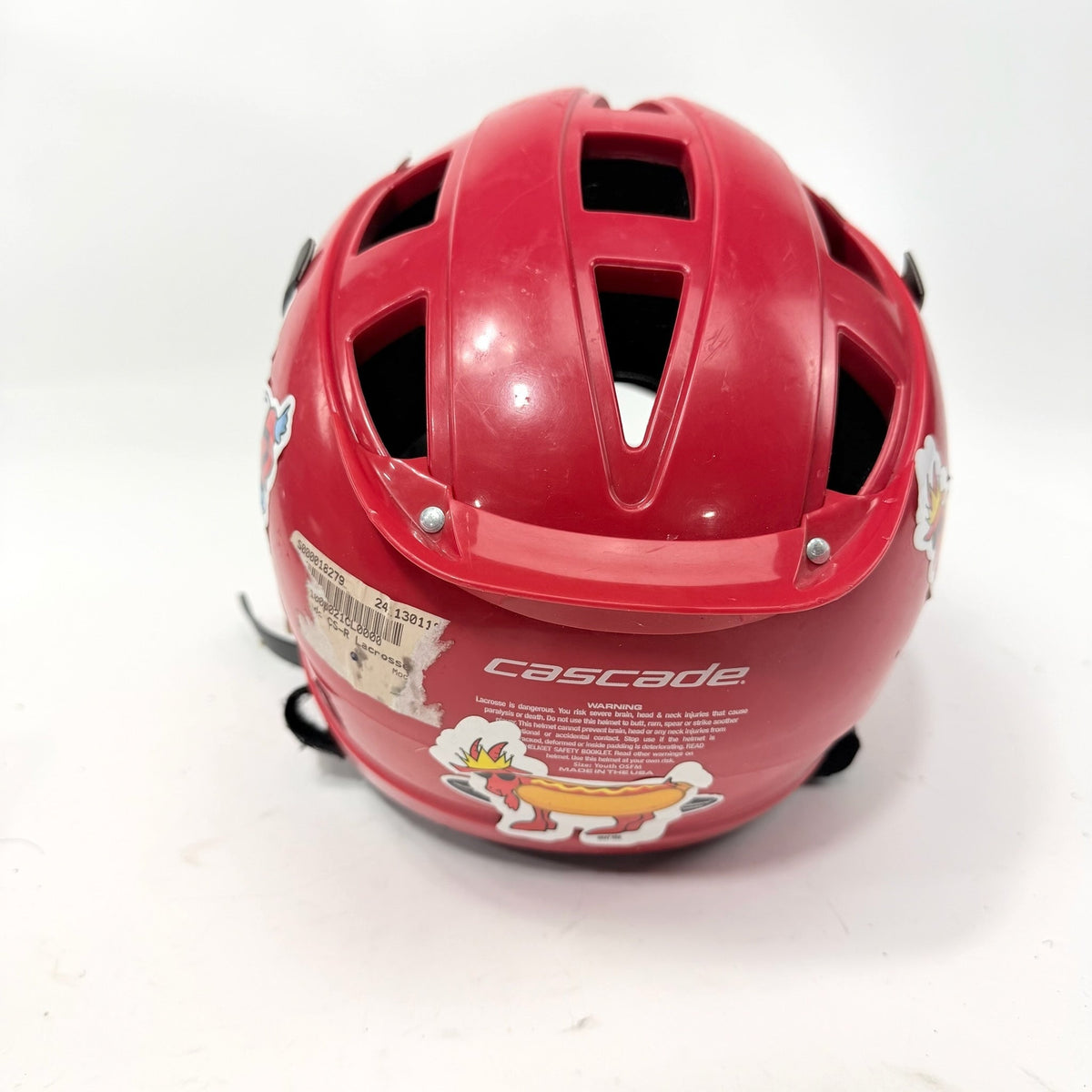 Used Red Cascade CS-R Lacrosse Helmet | Adult Small? | AB394