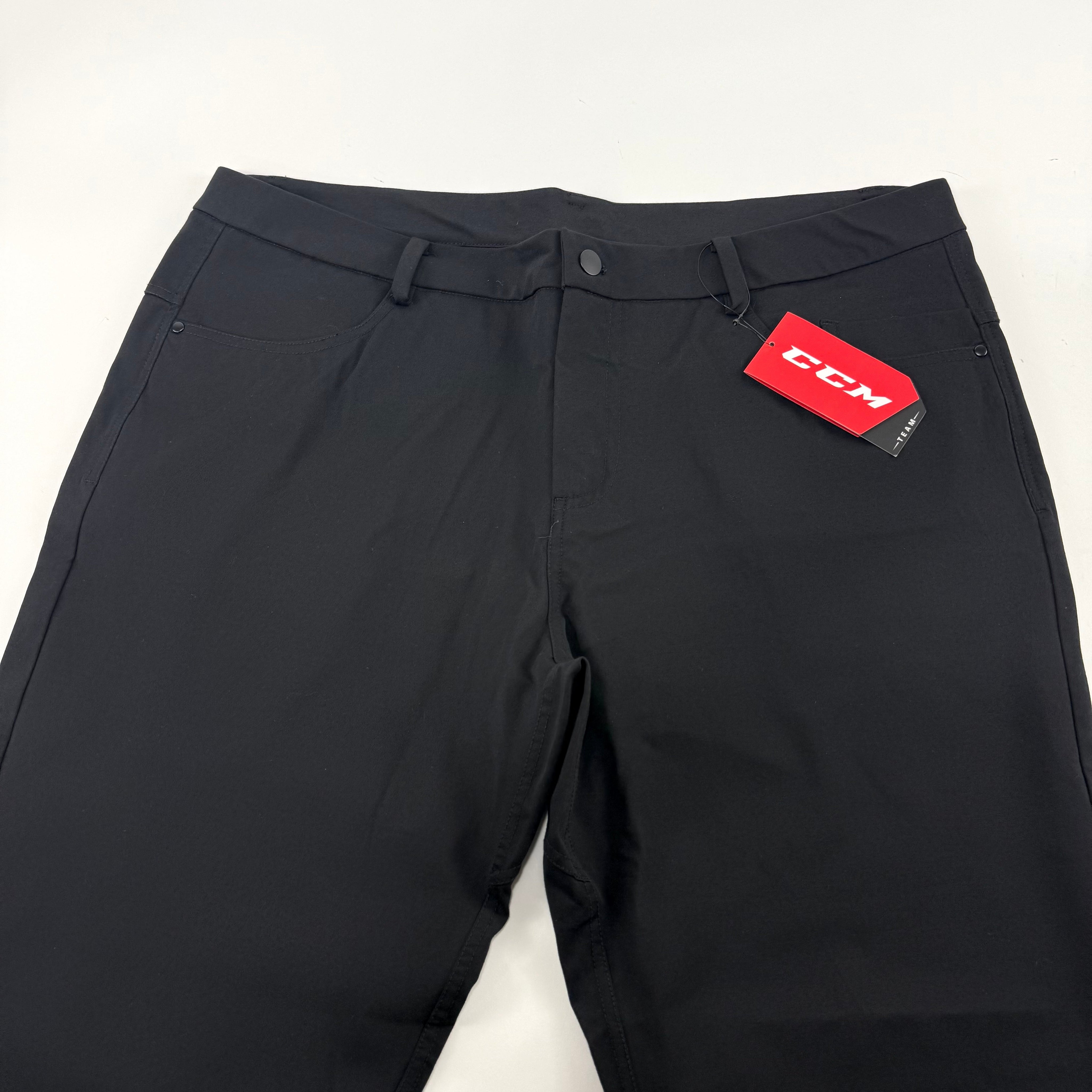 New Black CCM Mens Travel Pant | 40" | #888600717821 - Top Flight Hockey