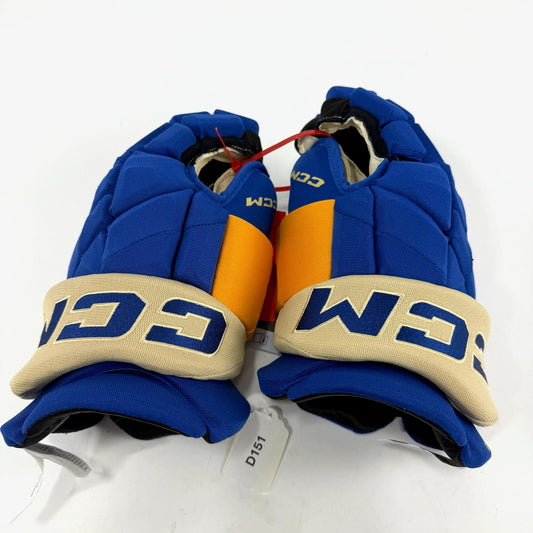 New STL Blues Heritage CCM Jetspeed Pro Gloves | 14" | Pitlick | D151 - Top Flight Hockey