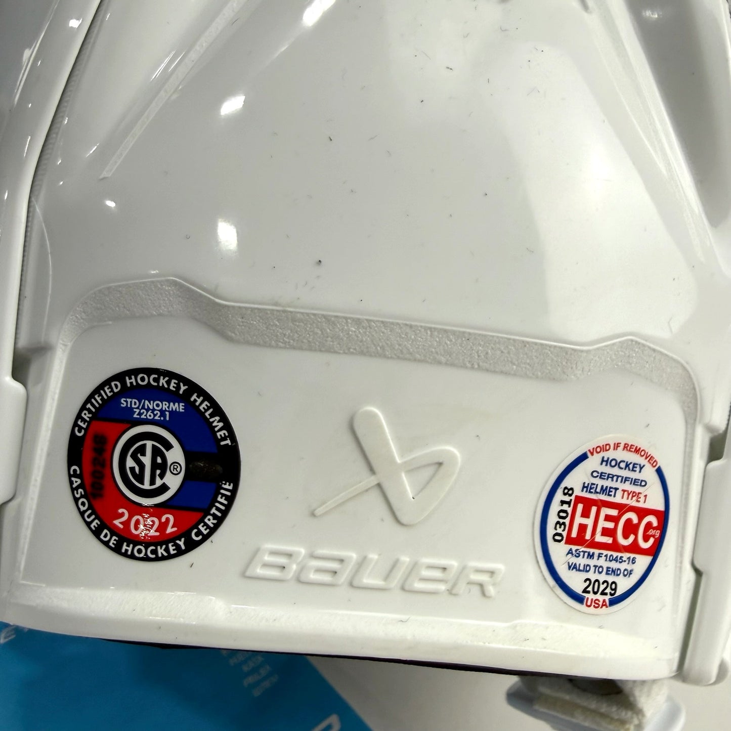 New White Bauer Re-Akt 85 Helmet | Senior Small | St. Louis Blues