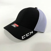 New Black CCM Team Flex Foam Meshback Cap | Senior S/M | #888600260488 - Top Flight Hockey