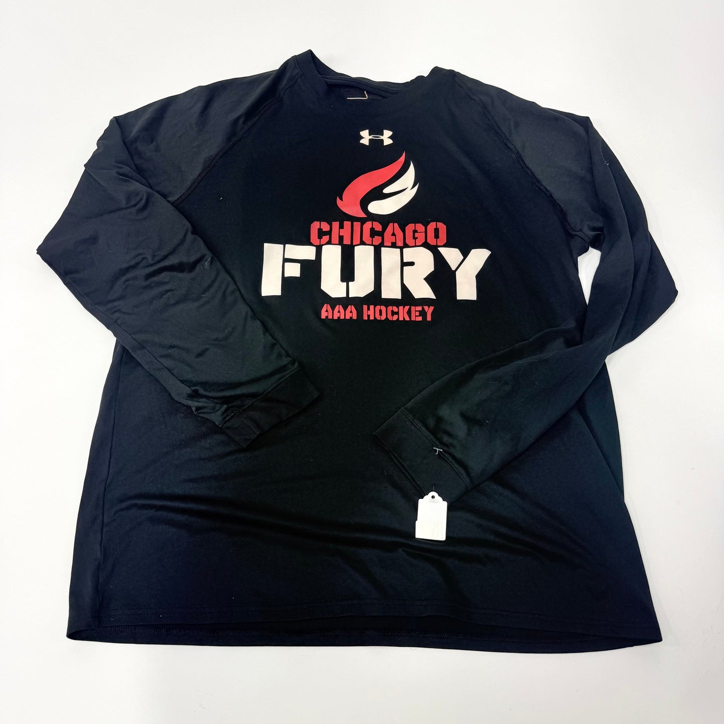 Used Black Under Armour Chicago Fury Hockey Long Sleeve | Medium? | #25 | C437 - Top Flight Hockey