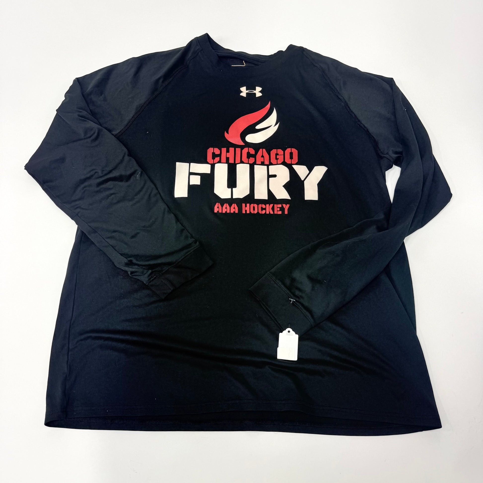 Used Black Under Armour Chicago Fury Hockey Long Sleeve | Medium? | #25 | C437 - Top Flight Hockey