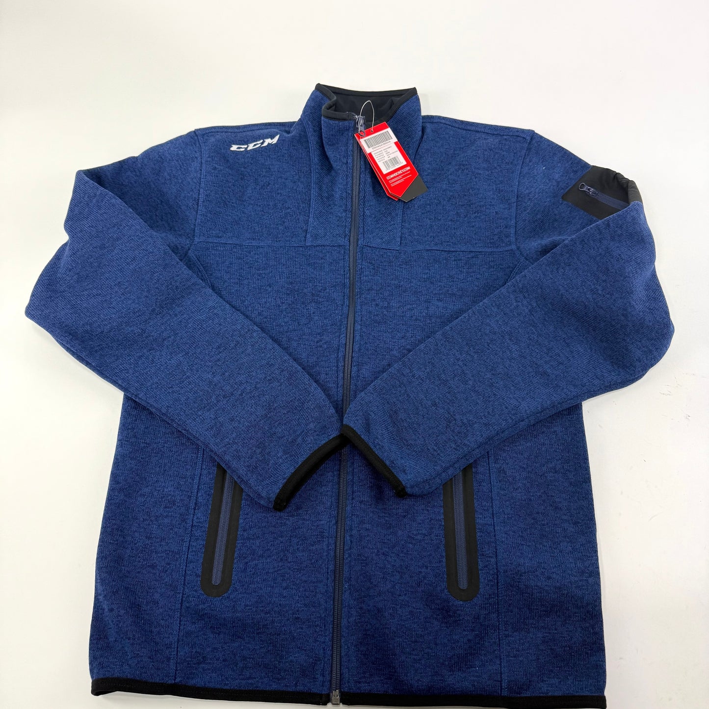 New Navy  CCM Mens Fleece Full Zip Jacket | Senior M | #191520014407