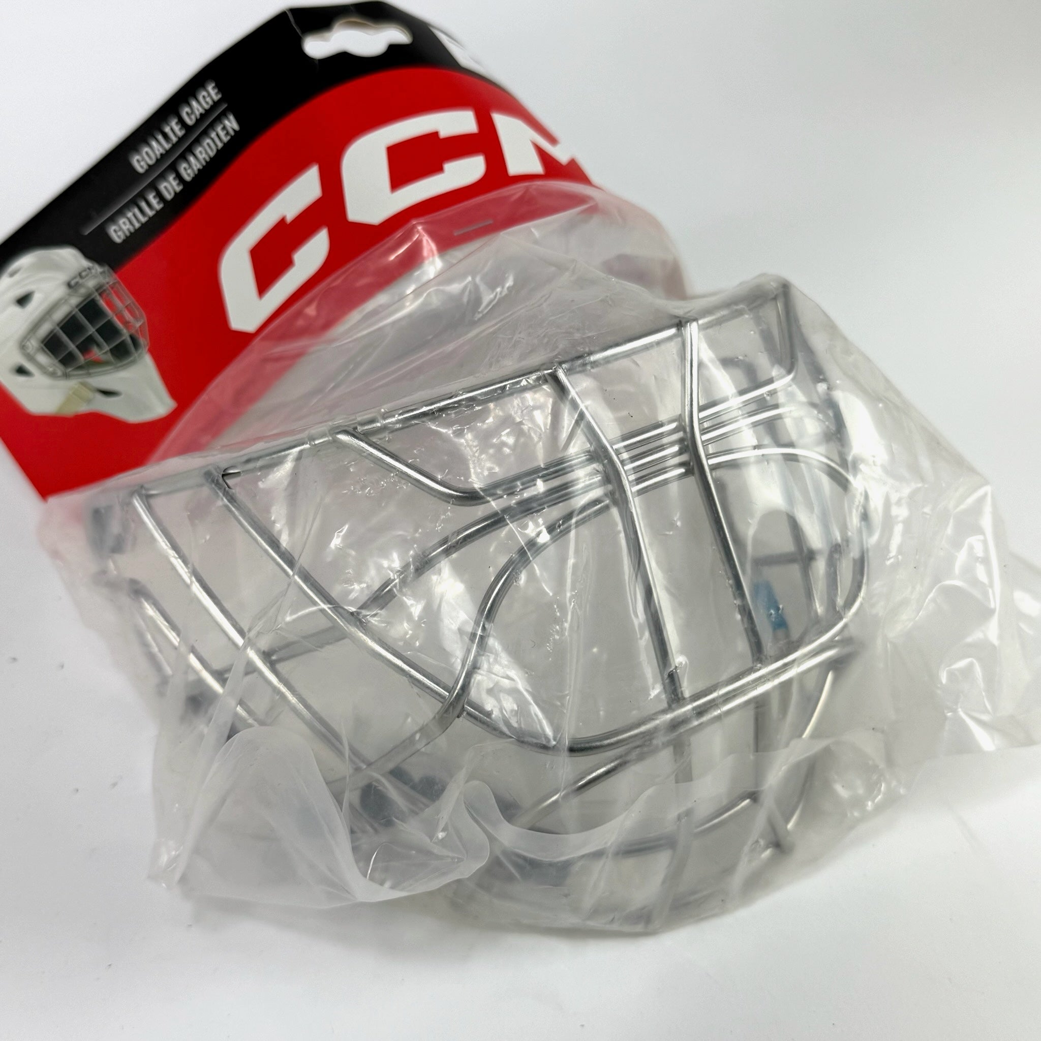 New Chrome CCM Pro Certified Cat Eye Cage | Sr Medium - Top Flight Hockey