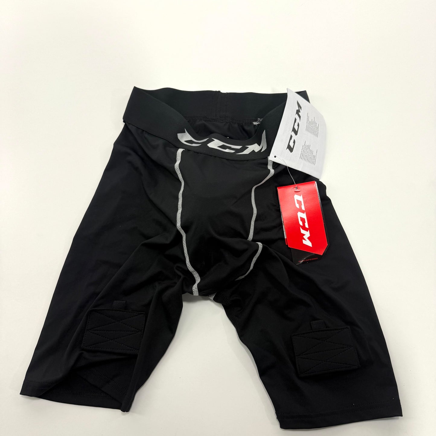 New Black CCM Mens Base Camp Jock Short with Velcro | Senior S | #191520519414 - Top Flight Hockey