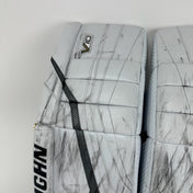 Used Vegas Knights White and Gold Vaughn V10 Goalie Leg Pads | Saville | 35+1"