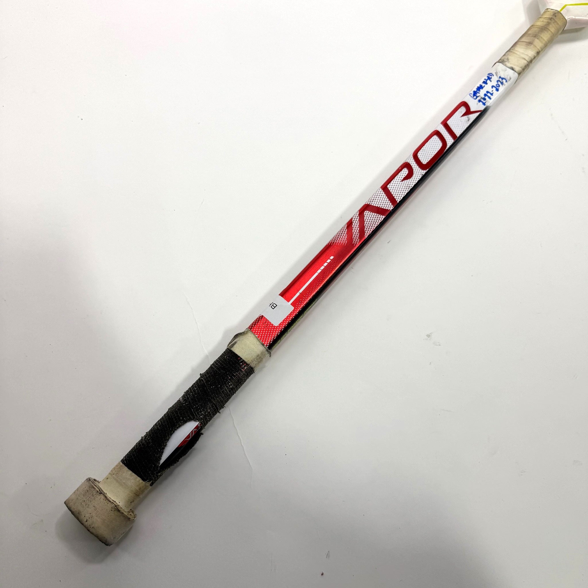 Game Used Red Bauer Vapor Hyperlite Goalie Stick | P31 Curve 26" Paddle | Stauber | BH188 - Top Flight Hockey