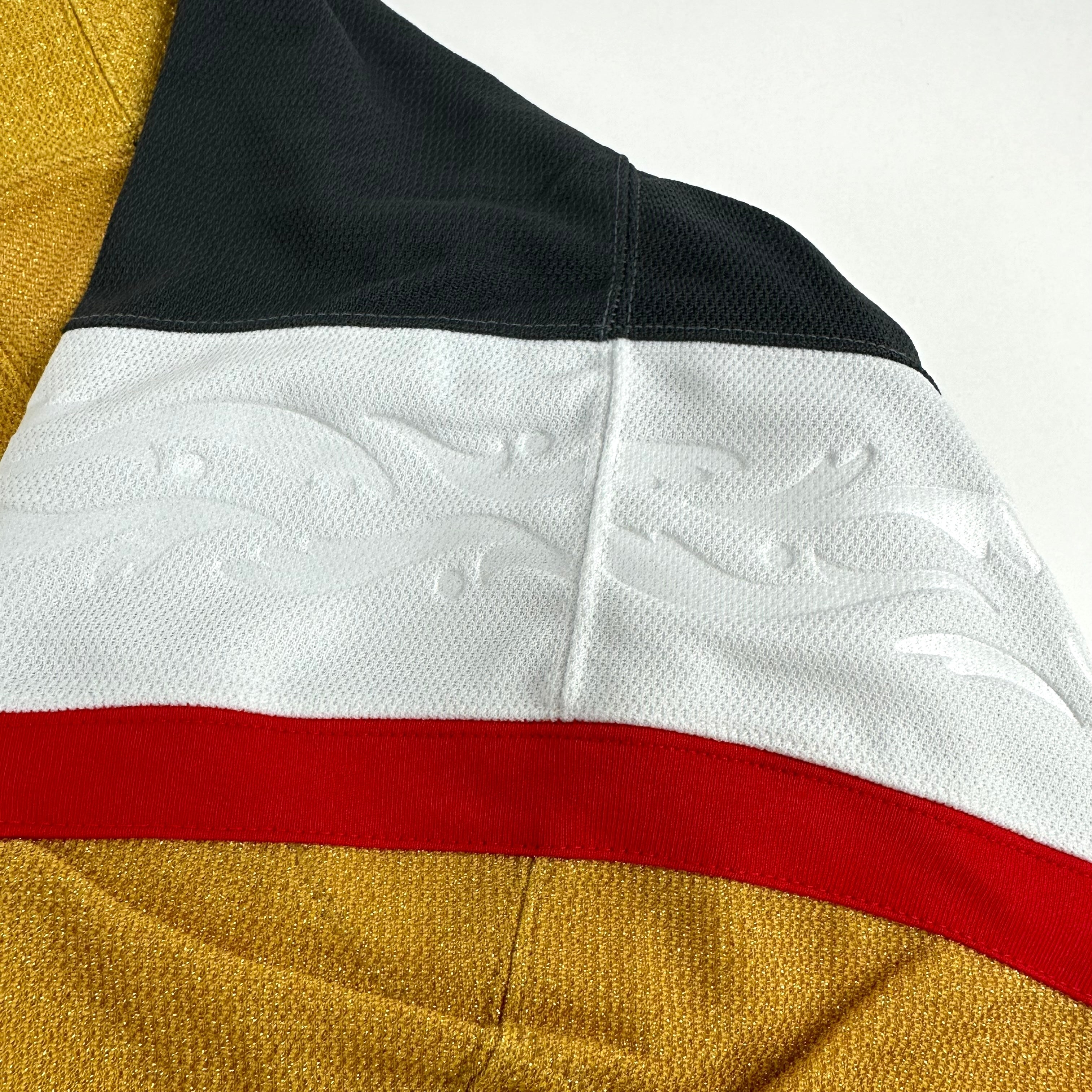 Brand New GOLD Primegreen Vegas Golden Knights MIC Made in Canada Blank Game Jersey - Size 60 - Top Flight Hockey