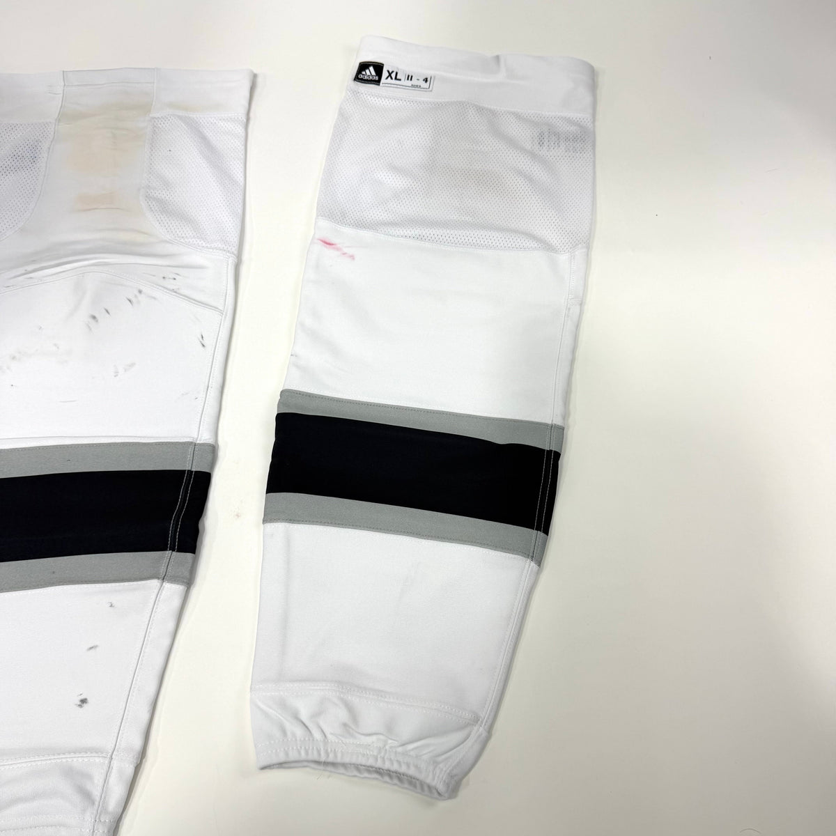 Used White LA KINGS Adidas Socks | Senior XL | Anze Kopitar
